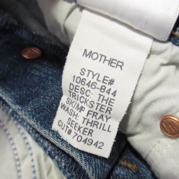 NWT Mother Superior Trickster Ankle in Thrill Seeker Destroyed Straight Jeans 26 - Picture 9 of 10